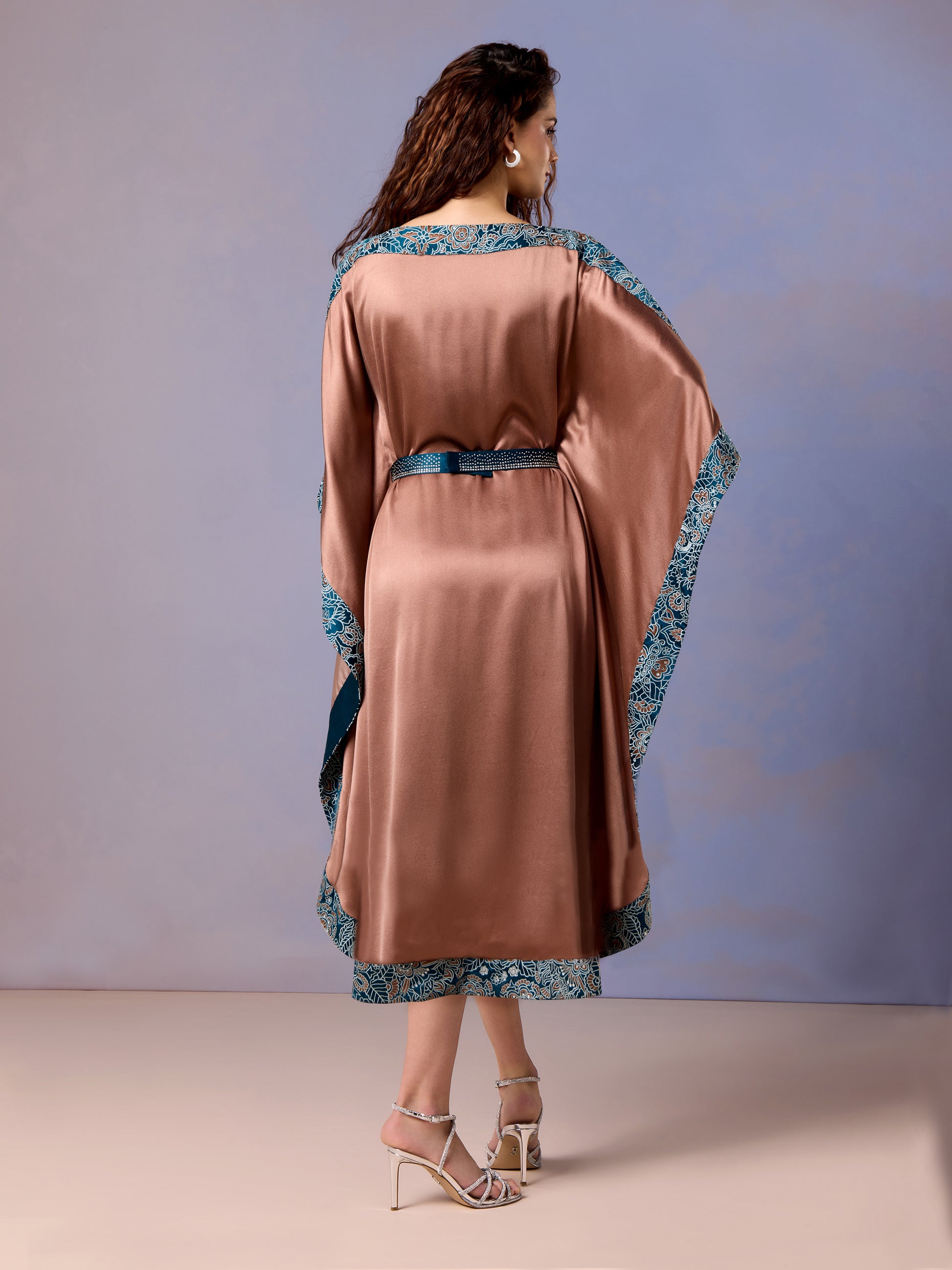 Back view of latte brown kaftan