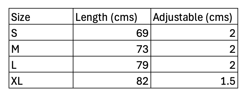BELT Size Guide