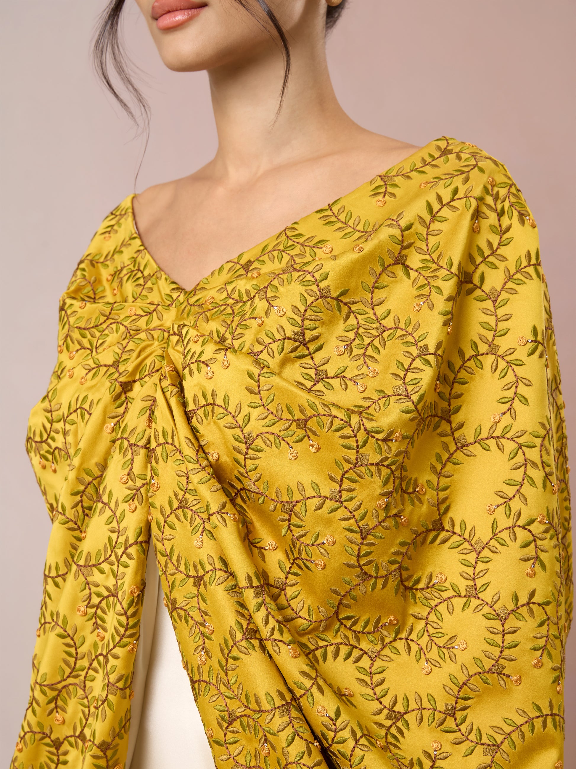 Harvest Gold & Ivory Kaftan - Marushika