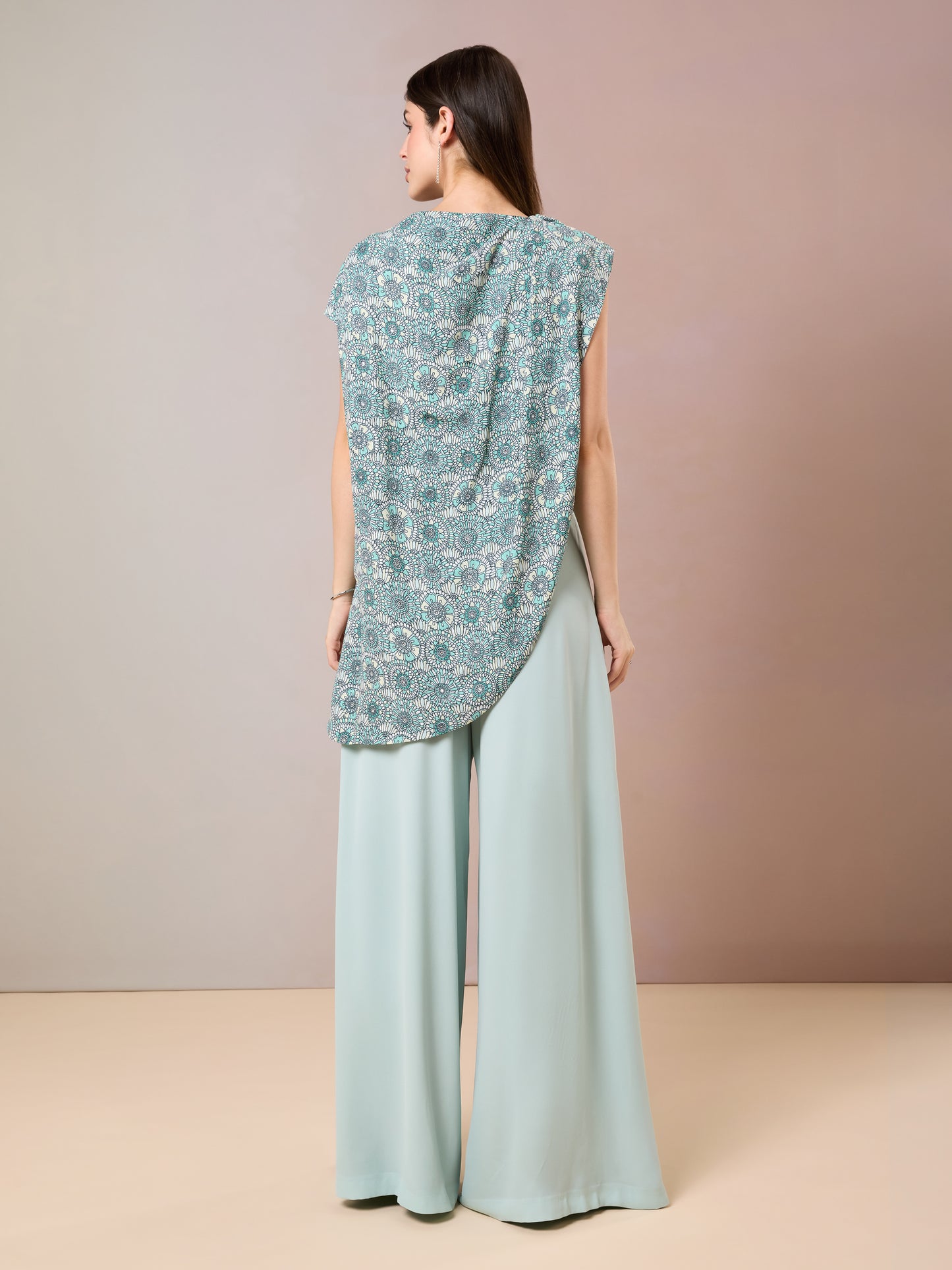 Back view of Sea Glass Top & Trouser