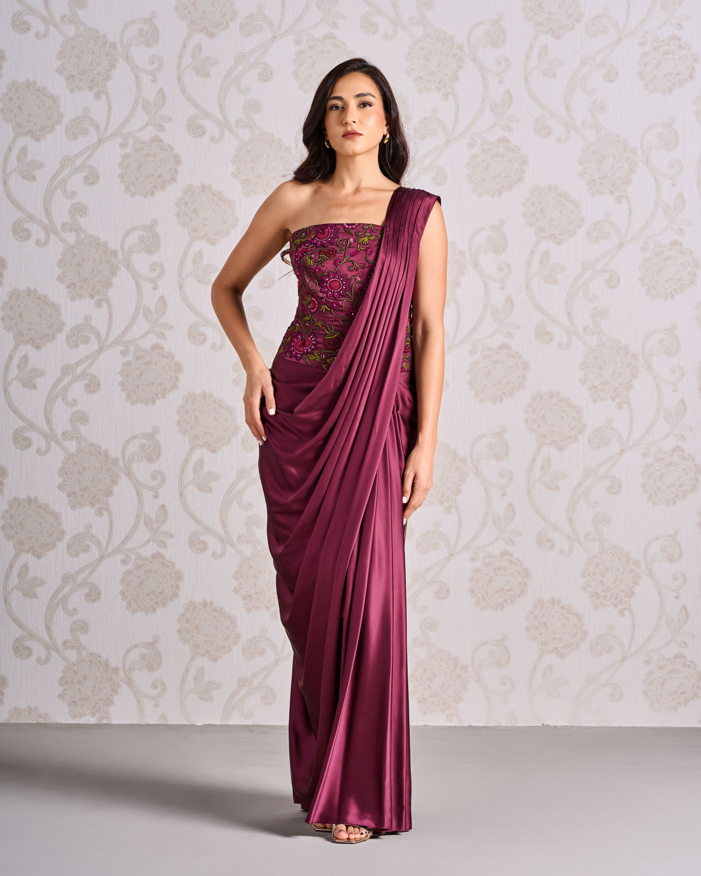 Evening Gown - Wine Bouquet