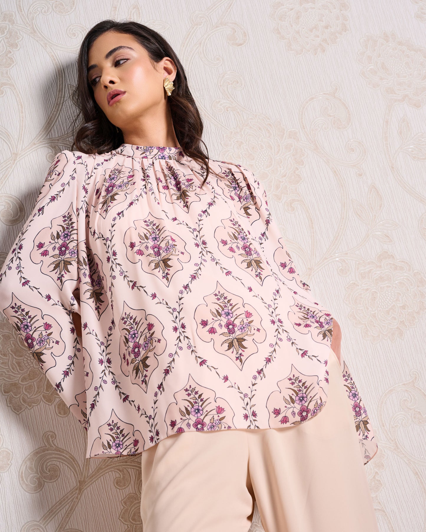 Top & Trouser Set - Porcelain Glow