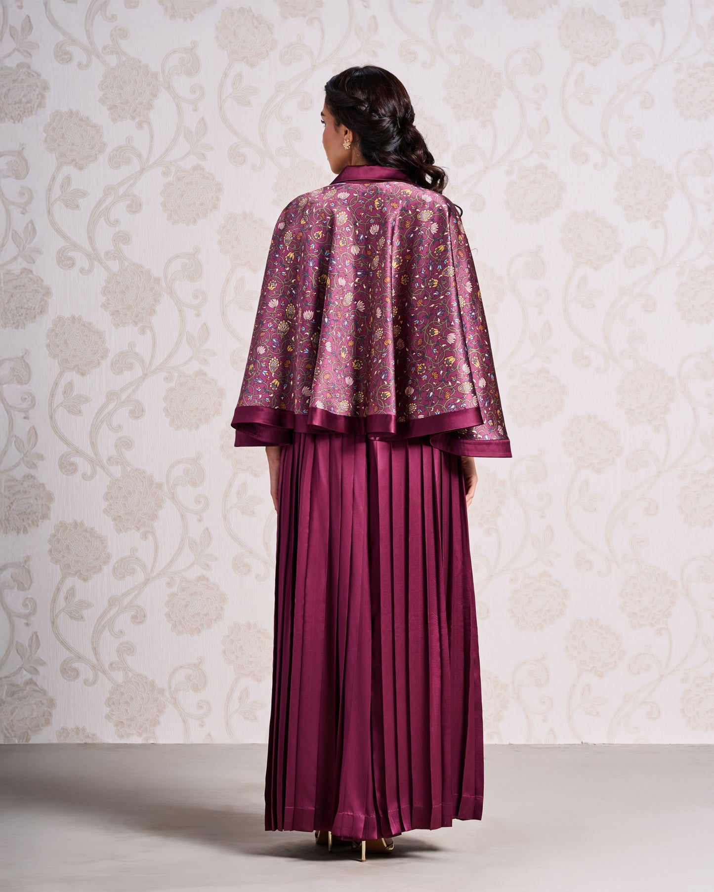 Top & Trouser Set - Wine Bouquet