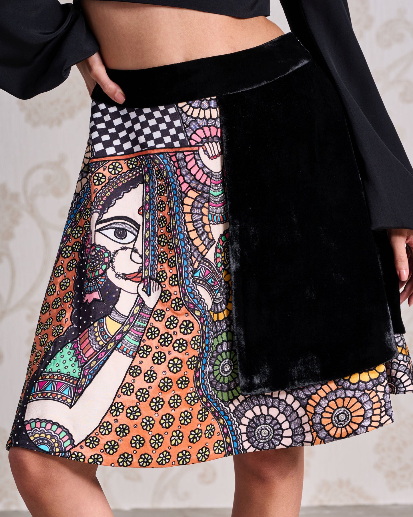 Top & Skirt - Charcoal Dust