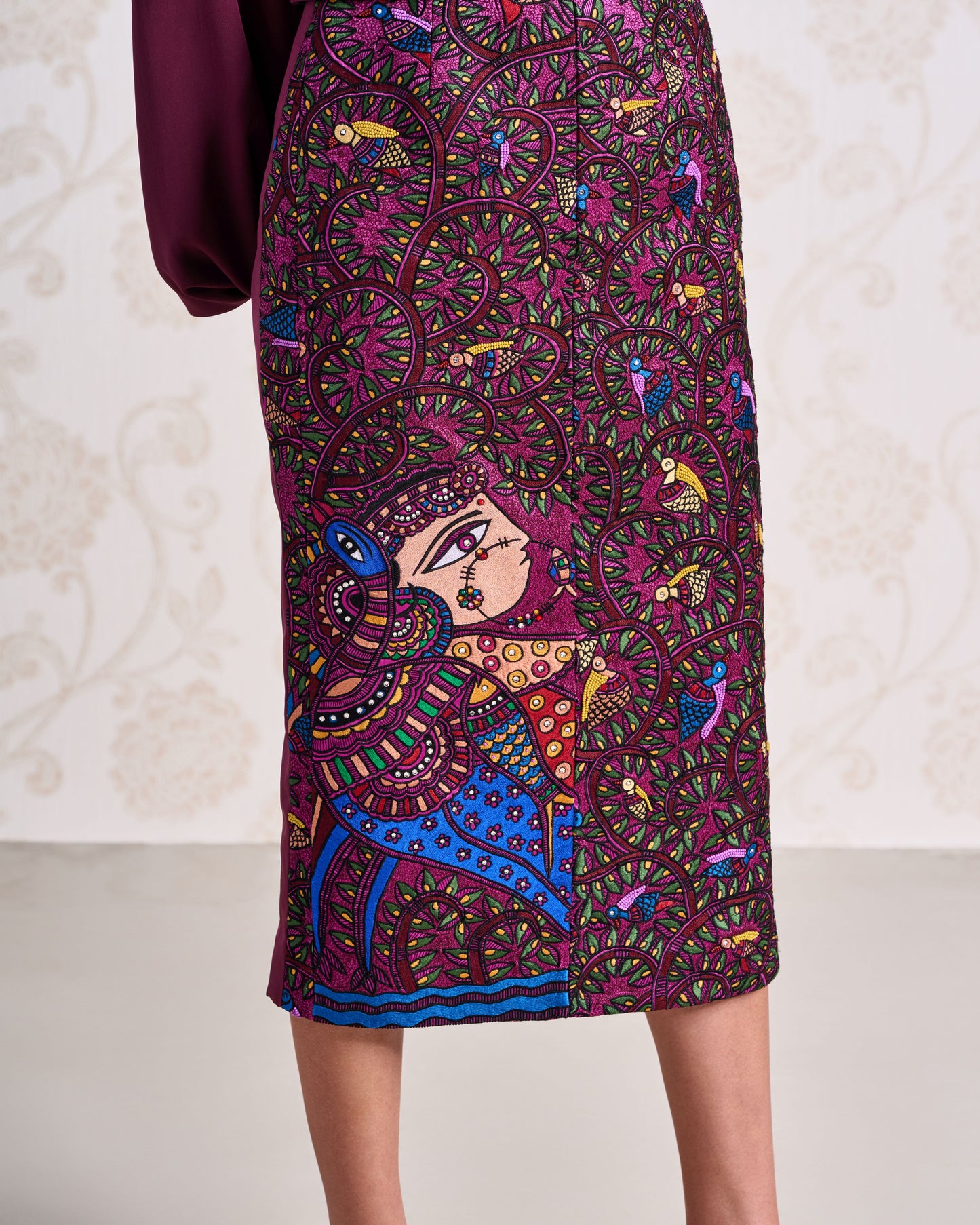 Top & Skirt – Persian Rose & Wine Bouquet