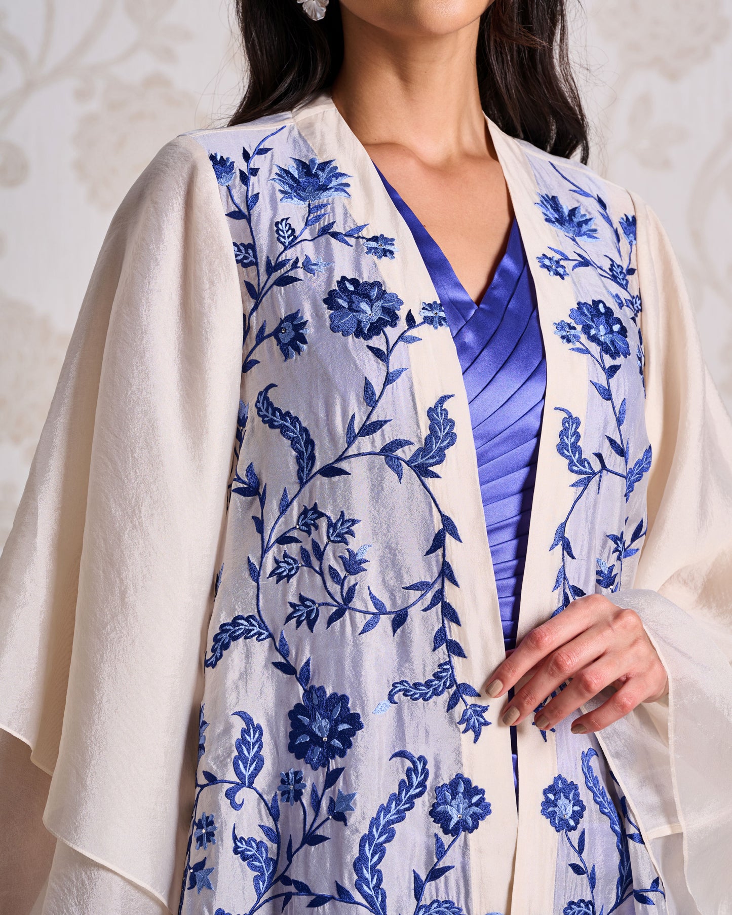 Jacket & Dress - Champagne & Velvet Indigo