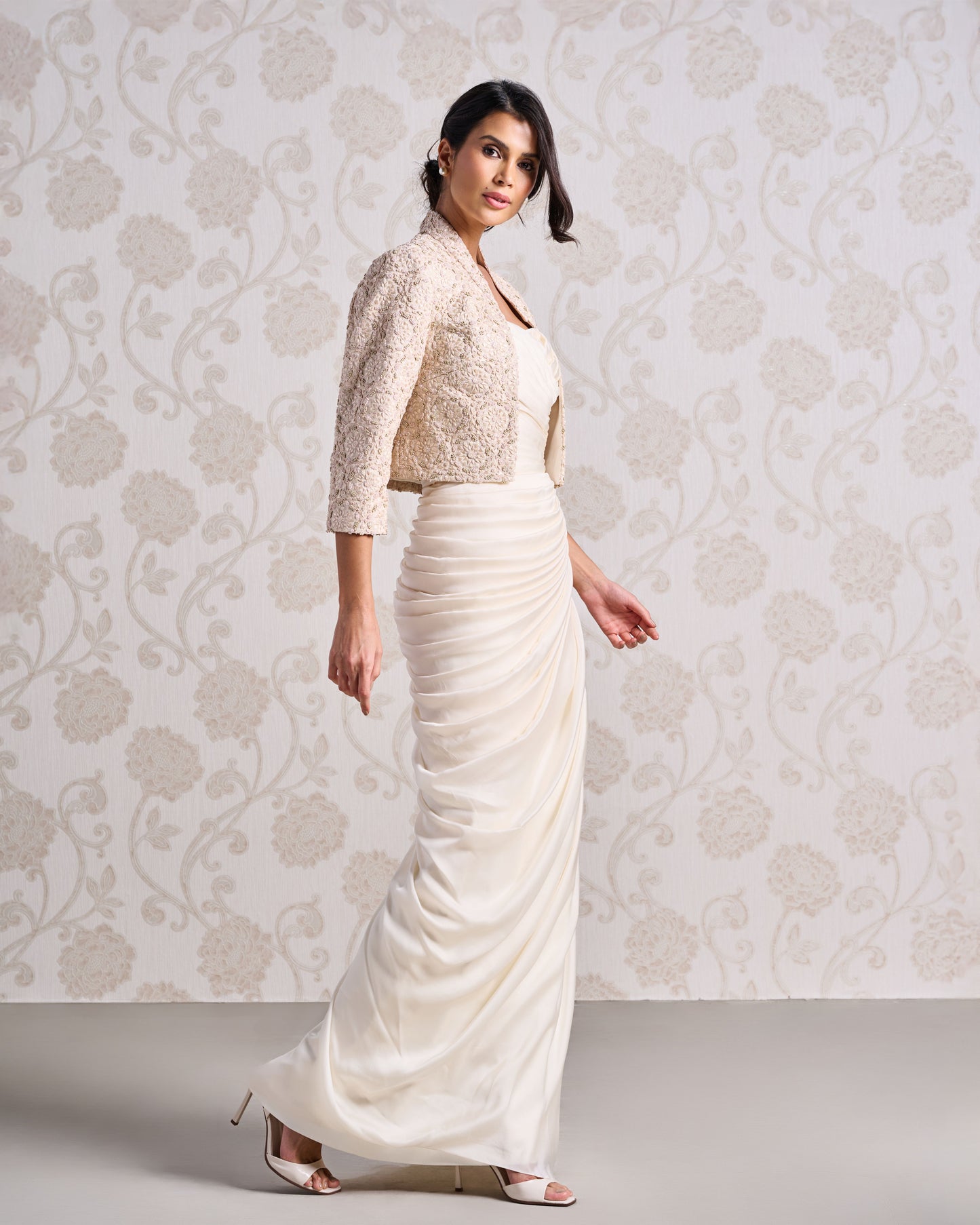 Evening Gown with Jacket - Champagne