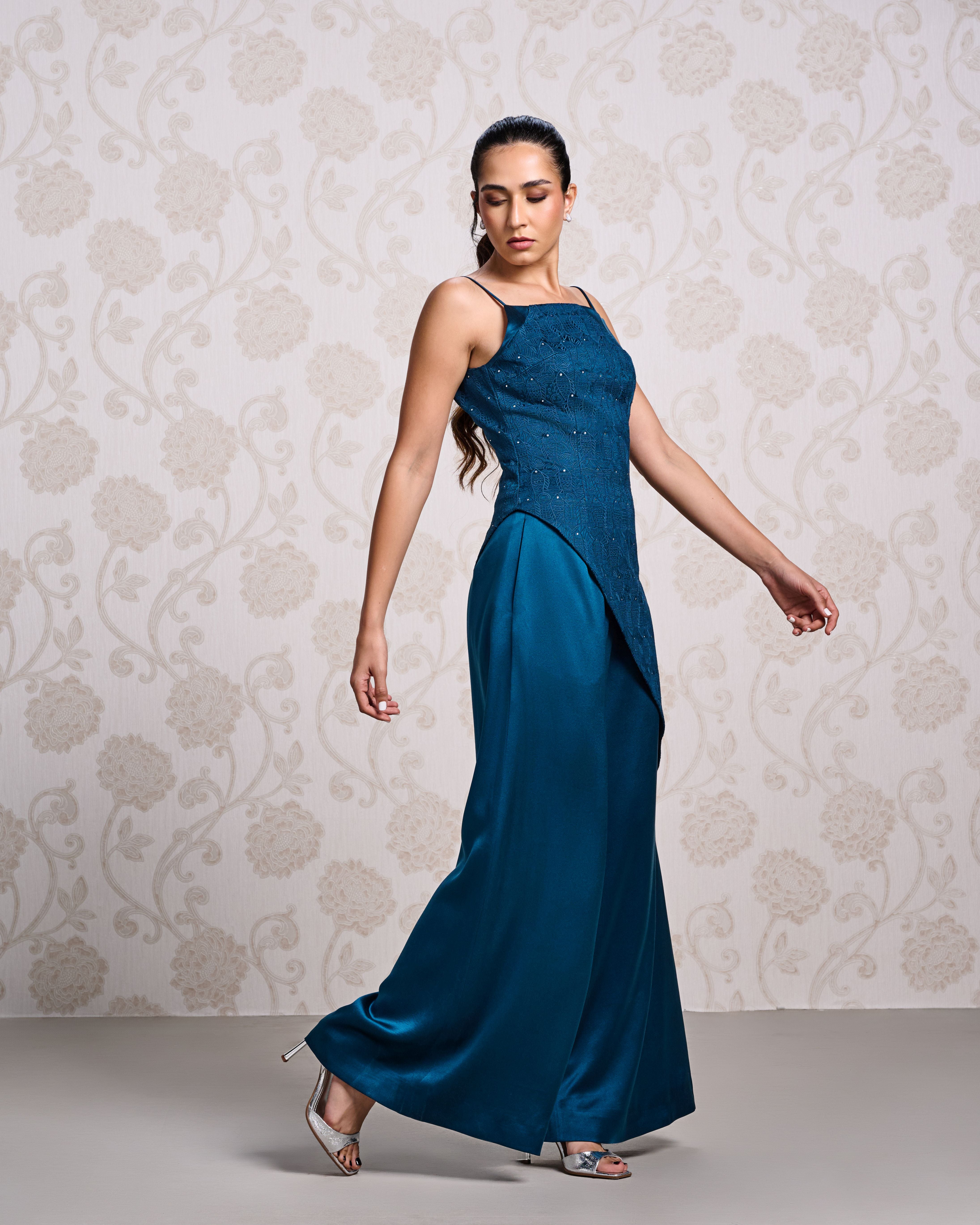 Top & Trouser Set - Moonlight Blue