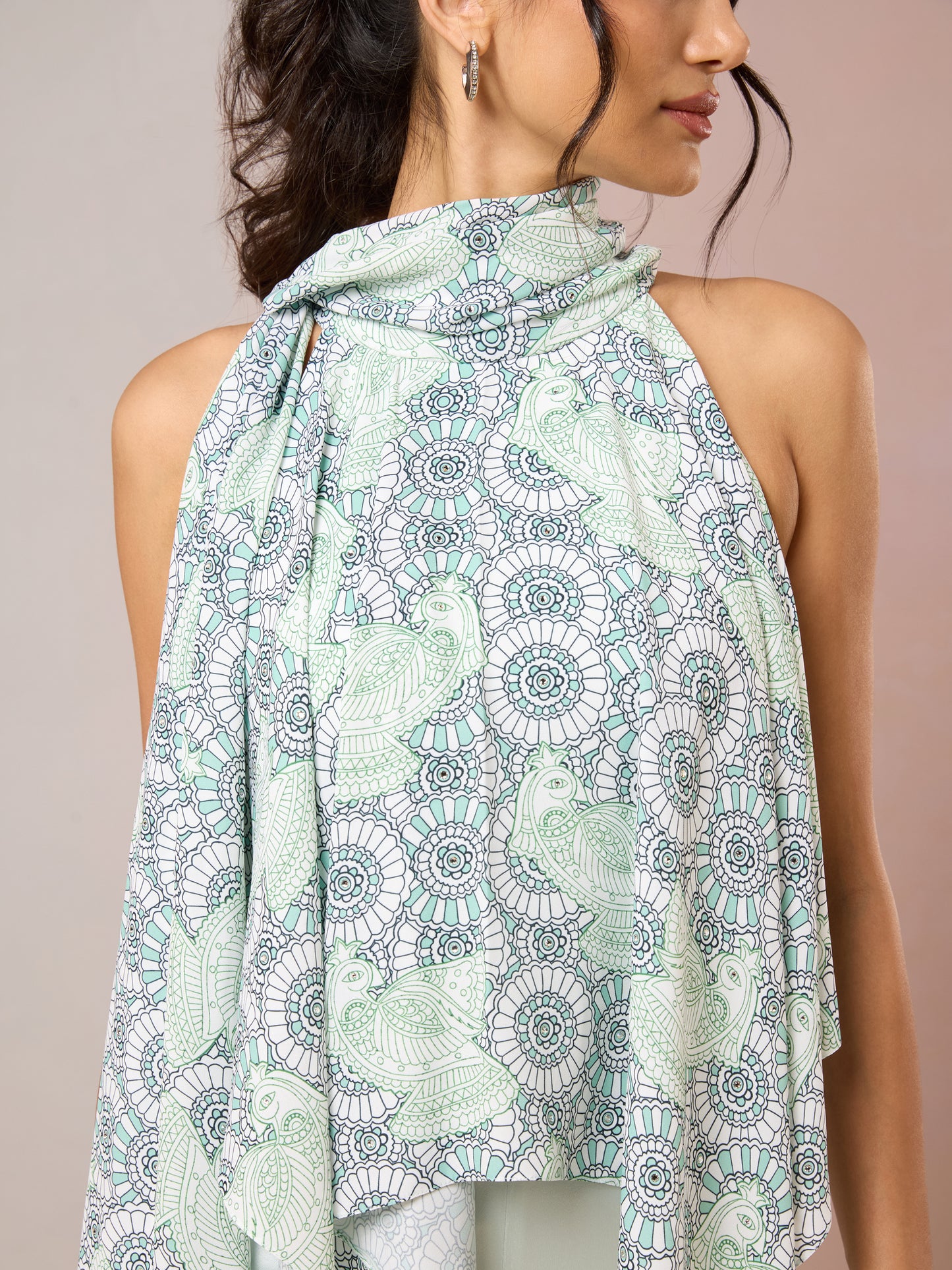 Detail of Sea Glass printed top