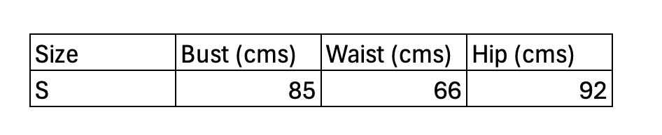 Kaftan - Charcoal Dust (Velvet) Size Guide