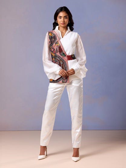 Top & Trouser - Chantilly White