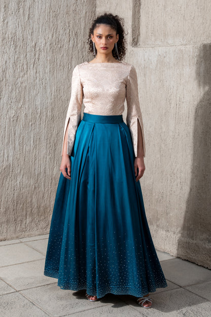 Skirt & Top - Vanilla & Moonlight Blue