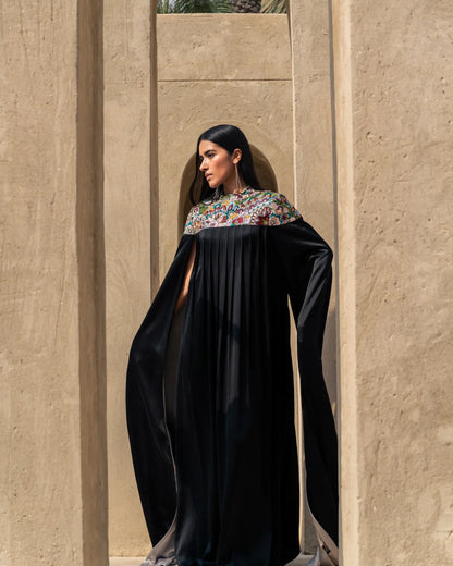 Kaftan - Midnight Black Silk