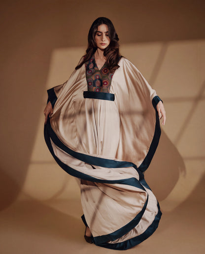Kaftan - Vanilla & Moonlight Blue