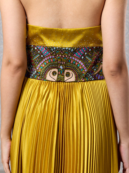 Long Dress - Harvest Gold Silk Satin