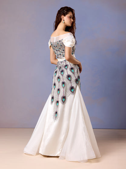 Gown - Chantilly White Silk Satin