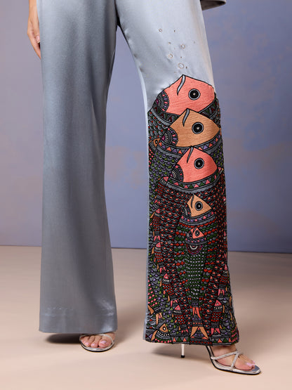 Jumpsuit - Glacier Blue Silk