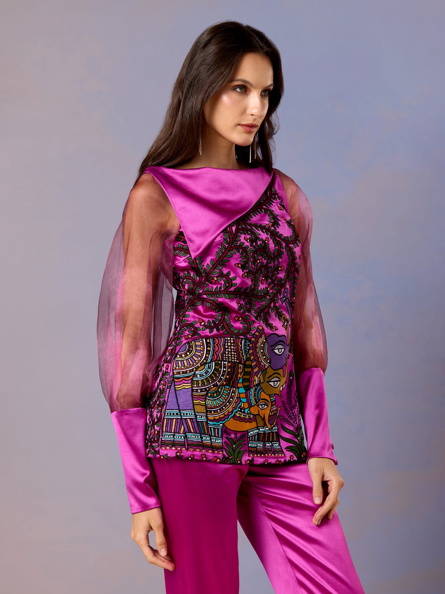 Persian Rose Top-Trouser Set