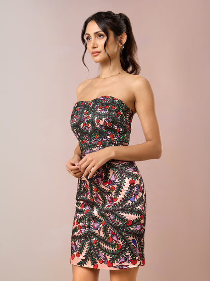 Dress with Cape - Peach