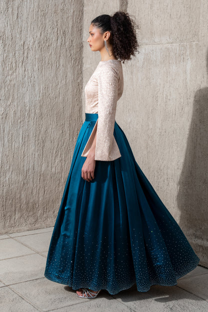 Skirt & Top - Vanilla & Moonlight Blue