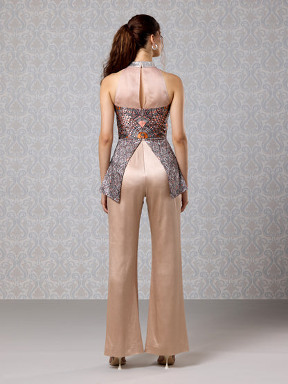 Jumpsuit - Vanilla Silk Satin & Organza