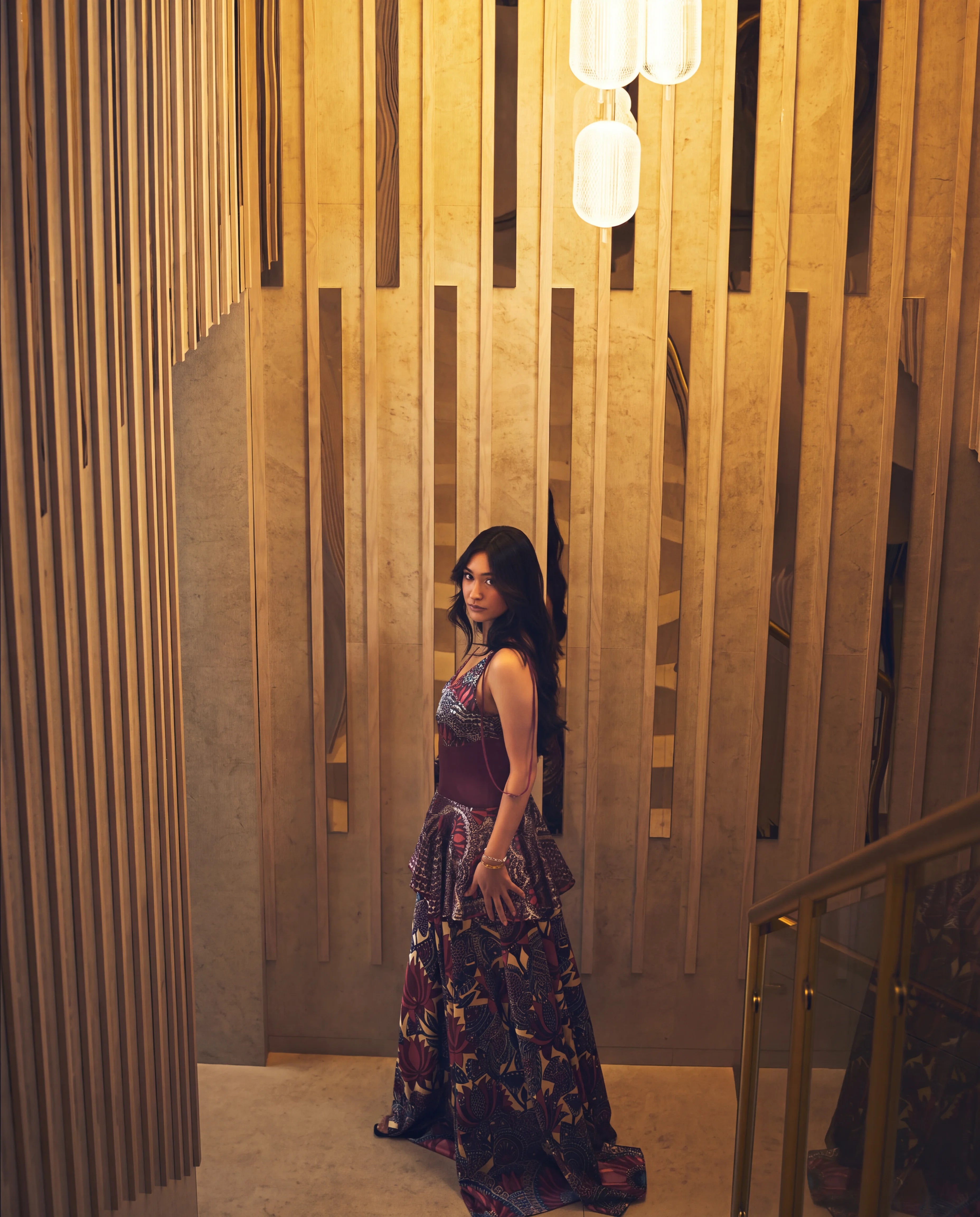 Long Dress - Cranberry Silk Satin
