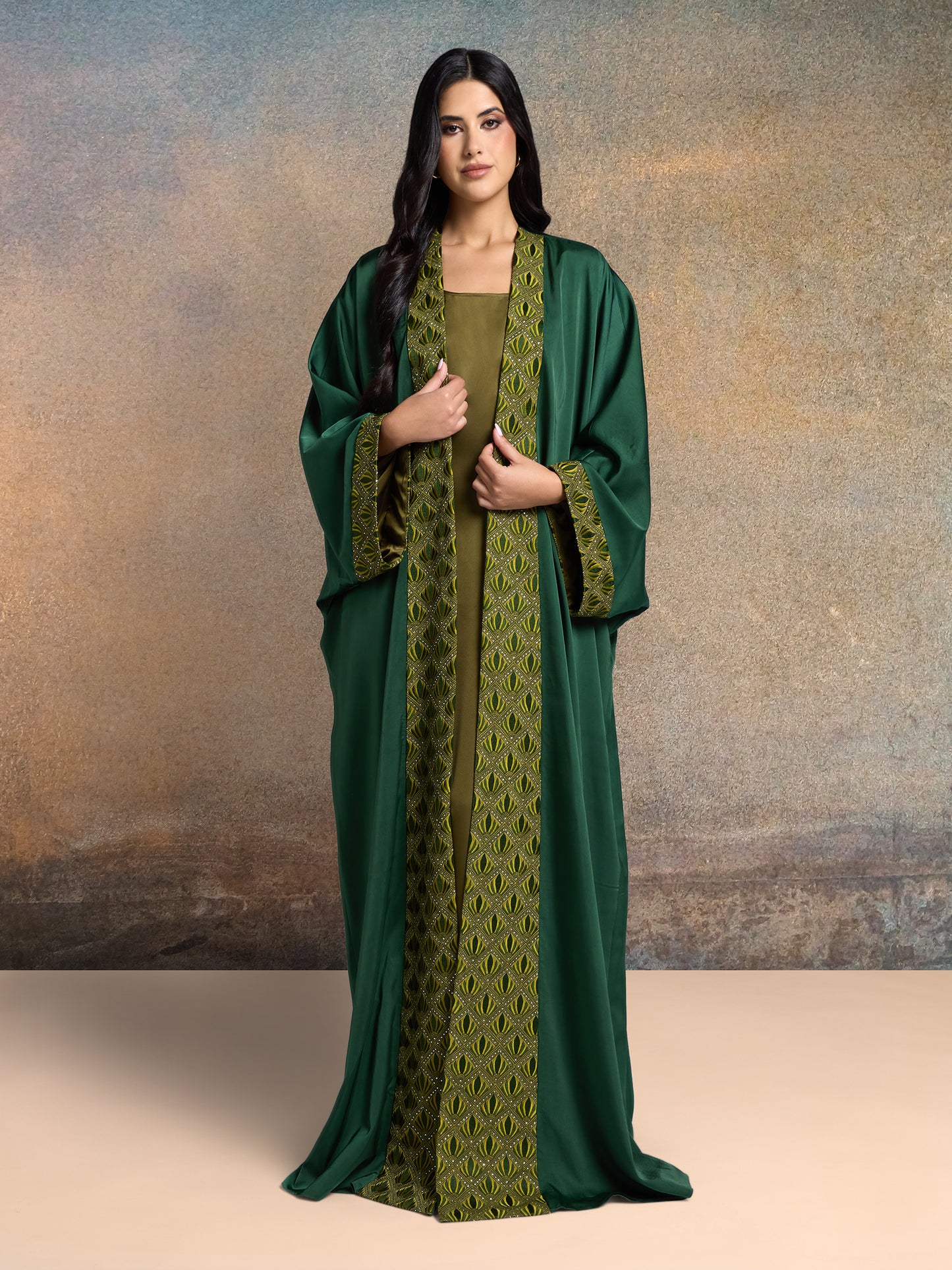 Abaya - Forest Majesty & Honey Olive