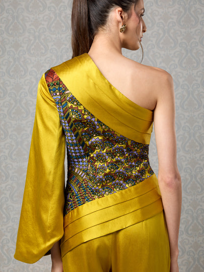 Jumpsuit - Harvest Gold Silk Satin
