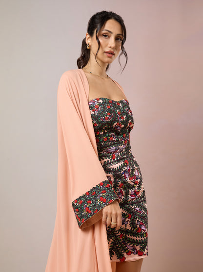 Dress with Cape - Peach