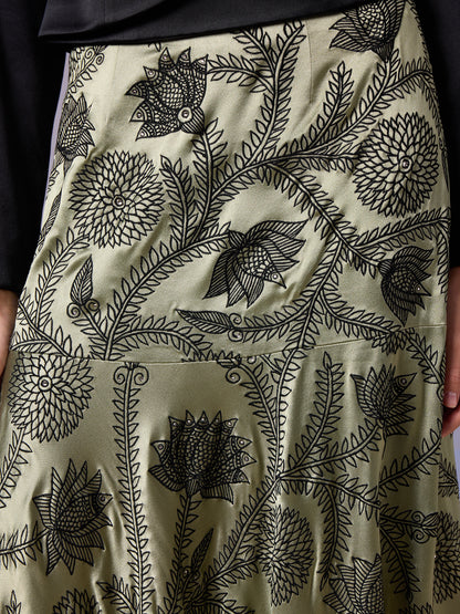 Skirt & Top - Sage Whisper & Black