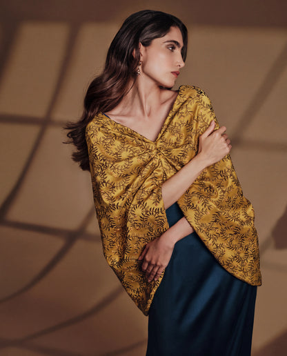 Kaftan - Harvest Gold & Moonlight Blue