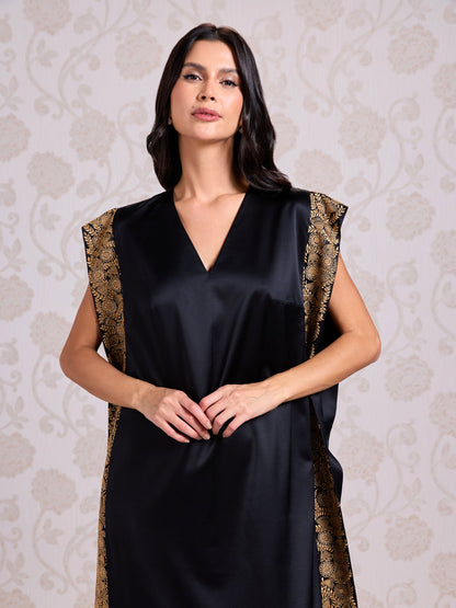 Kaftan - Charcoal Dust (Silk Satin)