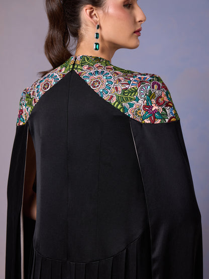 Kaftan - Midnight Black Silk