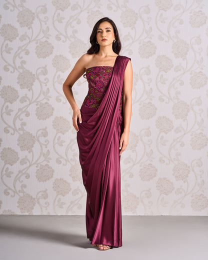 Evening Gown - Wine Bouquet