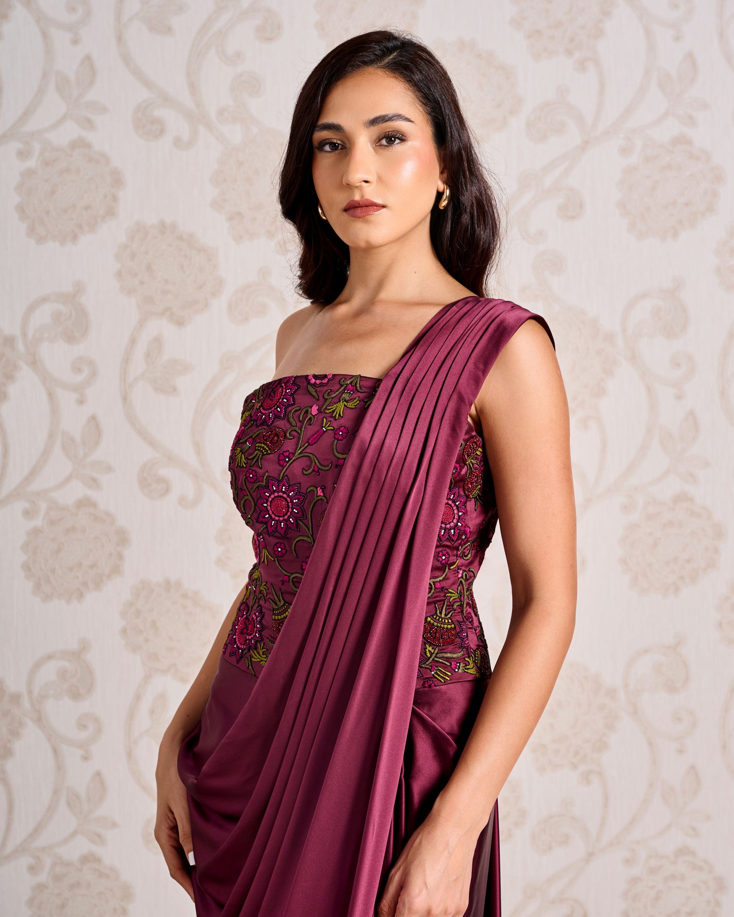 Evening Gown - Wine Bouquet
