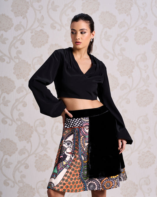 Top & Skirt - Charcoal Dust