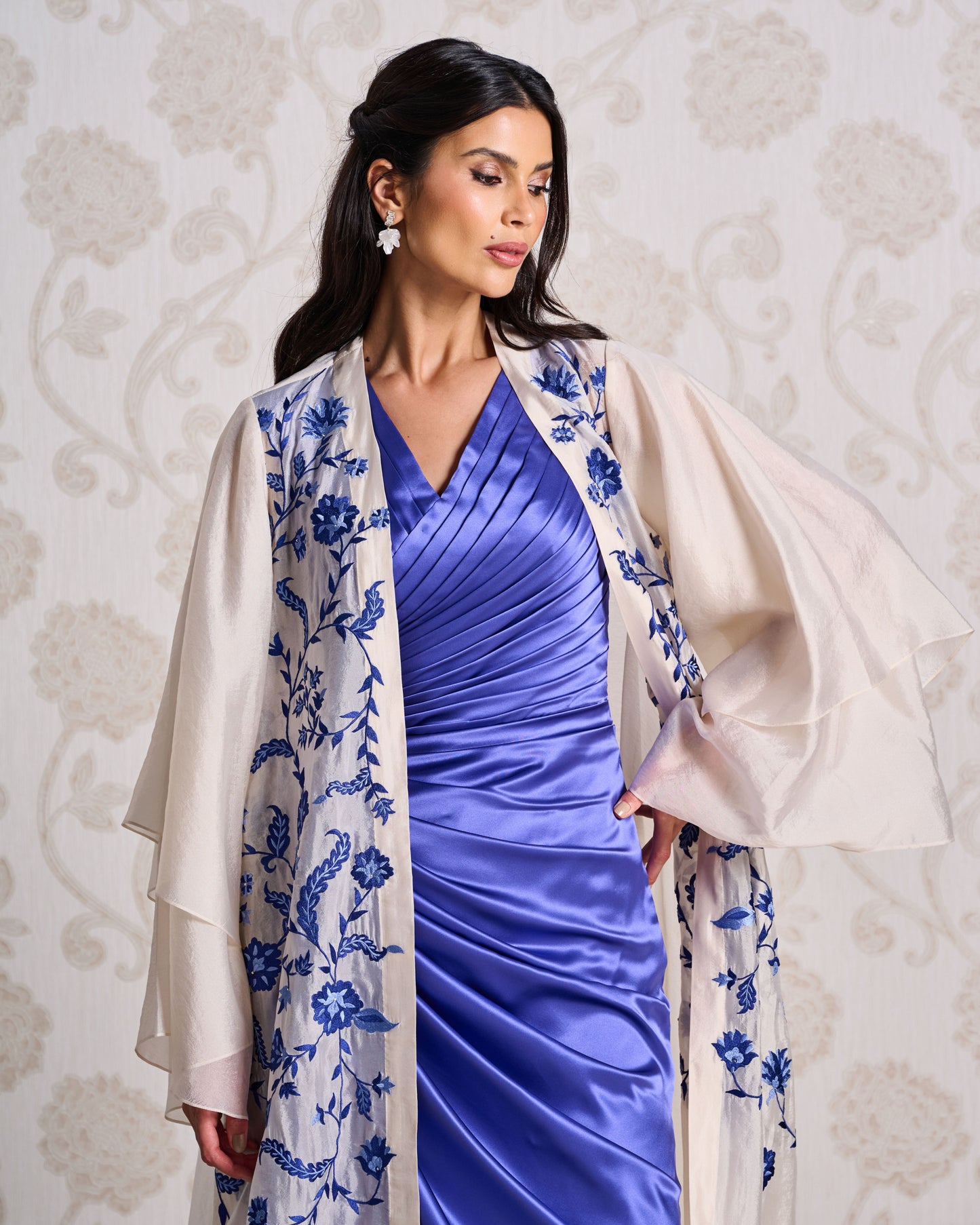 Jacket & Dress - Champagne & Velvet Indigo