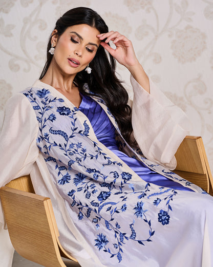 Jacket & Dress - Champagne & Velvet Indigo