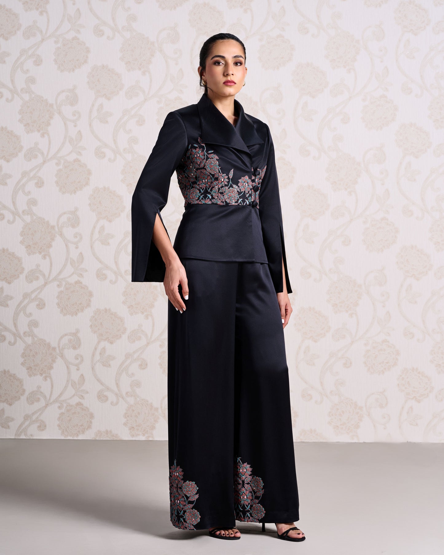 Top & Trouser Set - Charcoal Dust