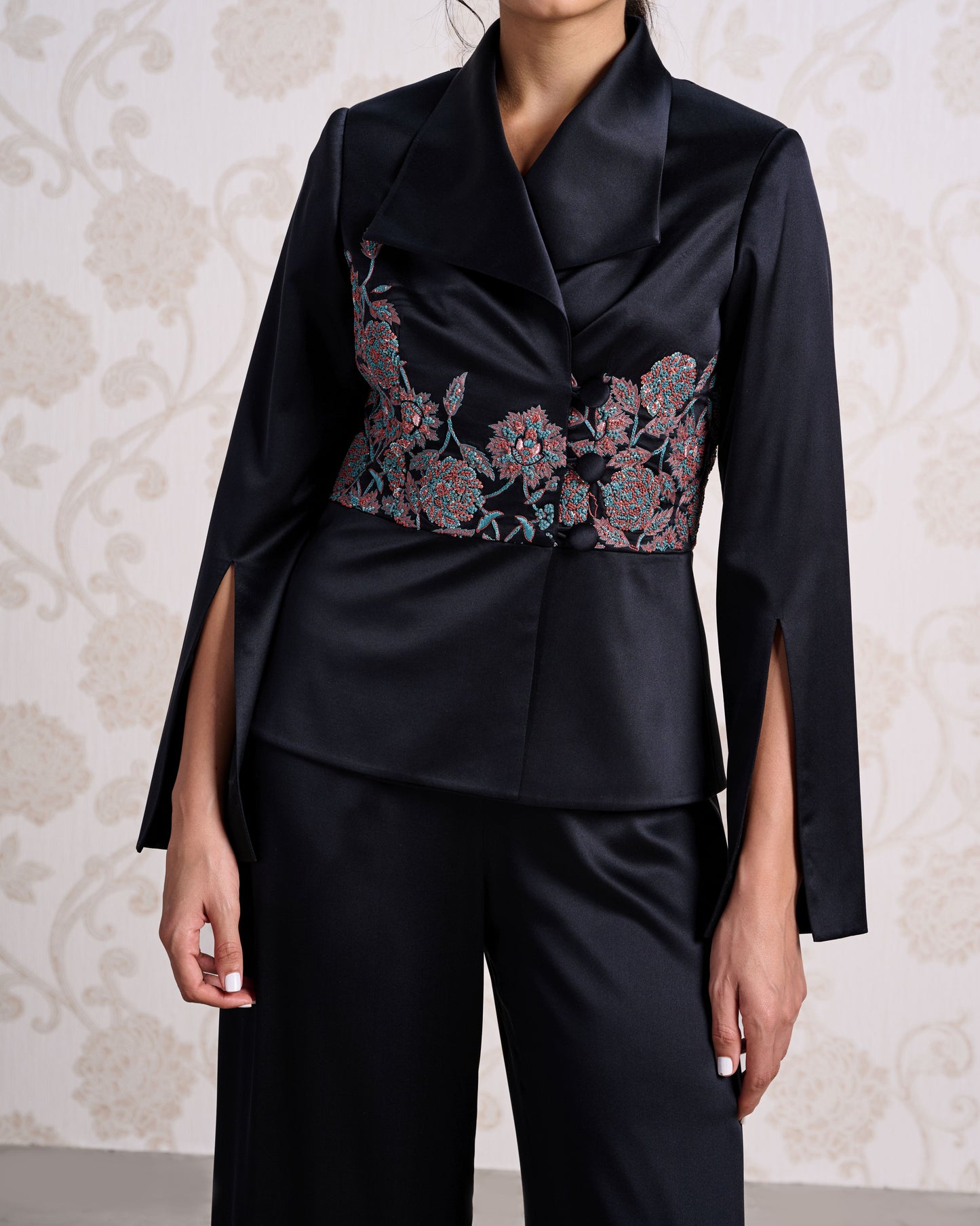 Top & Trouser Set - Charcoal Dust