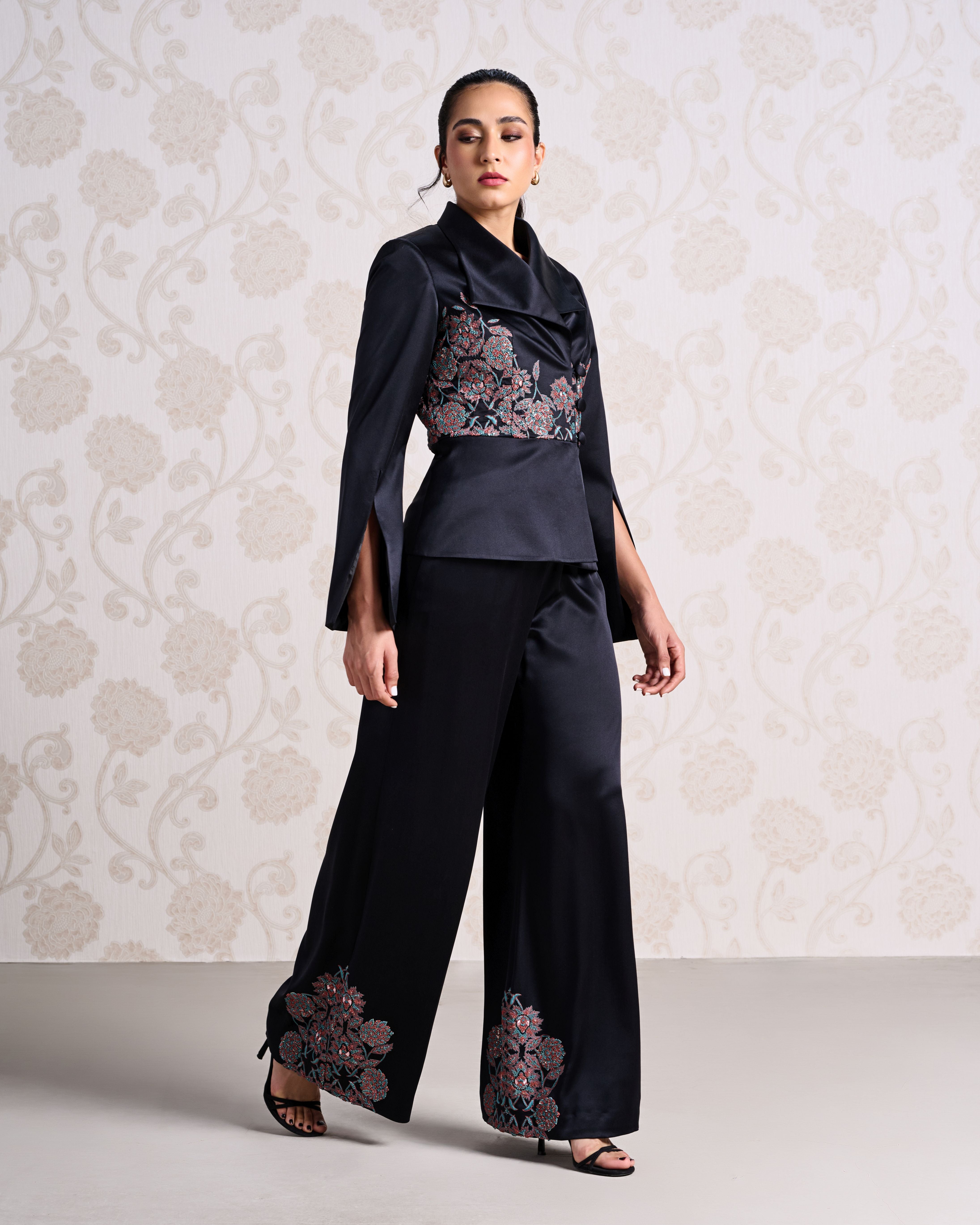 Top & Trouser Set - Charcoal Dust