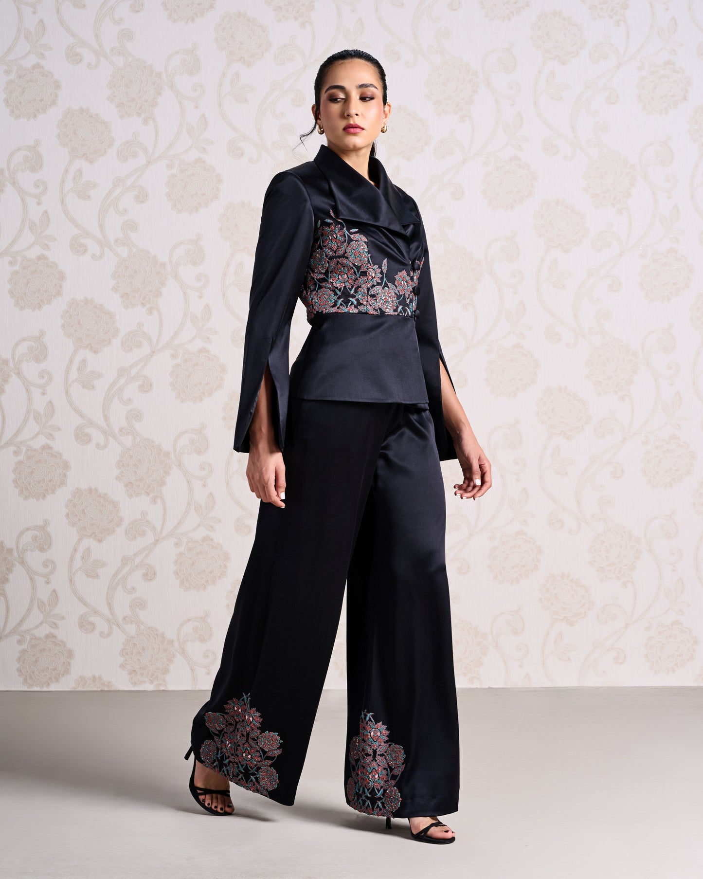Top & Trouser Set - Charcoal Dust