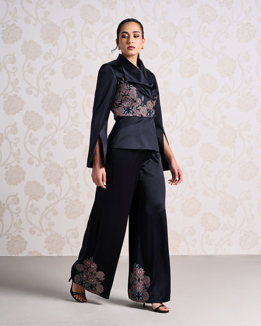 Top & Trouser Set - Charcoal Dust