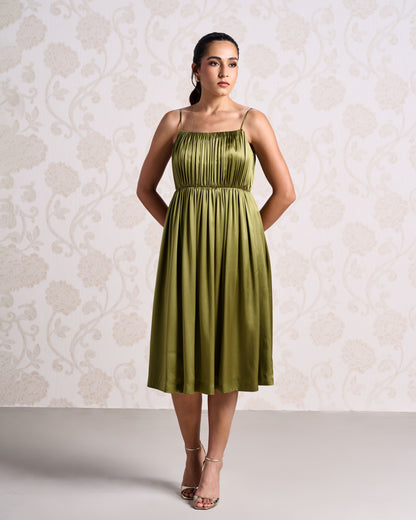 Jacket & Dress - Charcoal Dust & Honey Olive