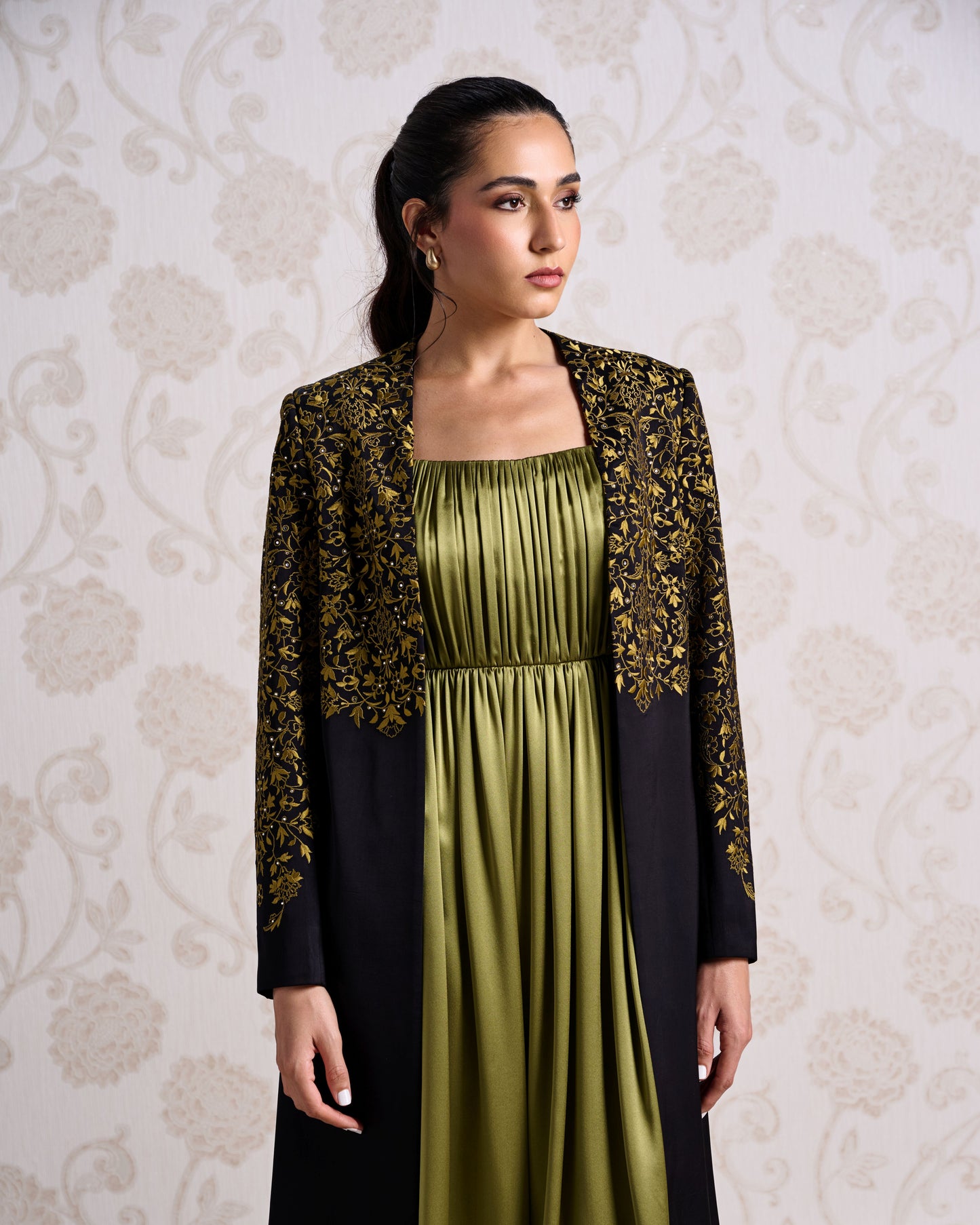 Jacket & Dress - Charcoal Dust & Honey Olive
