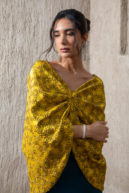 Kaftan - Harvest Gold & Moonlight Blue