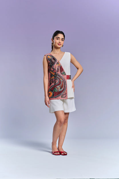 Top & Shorts - Chantilly White