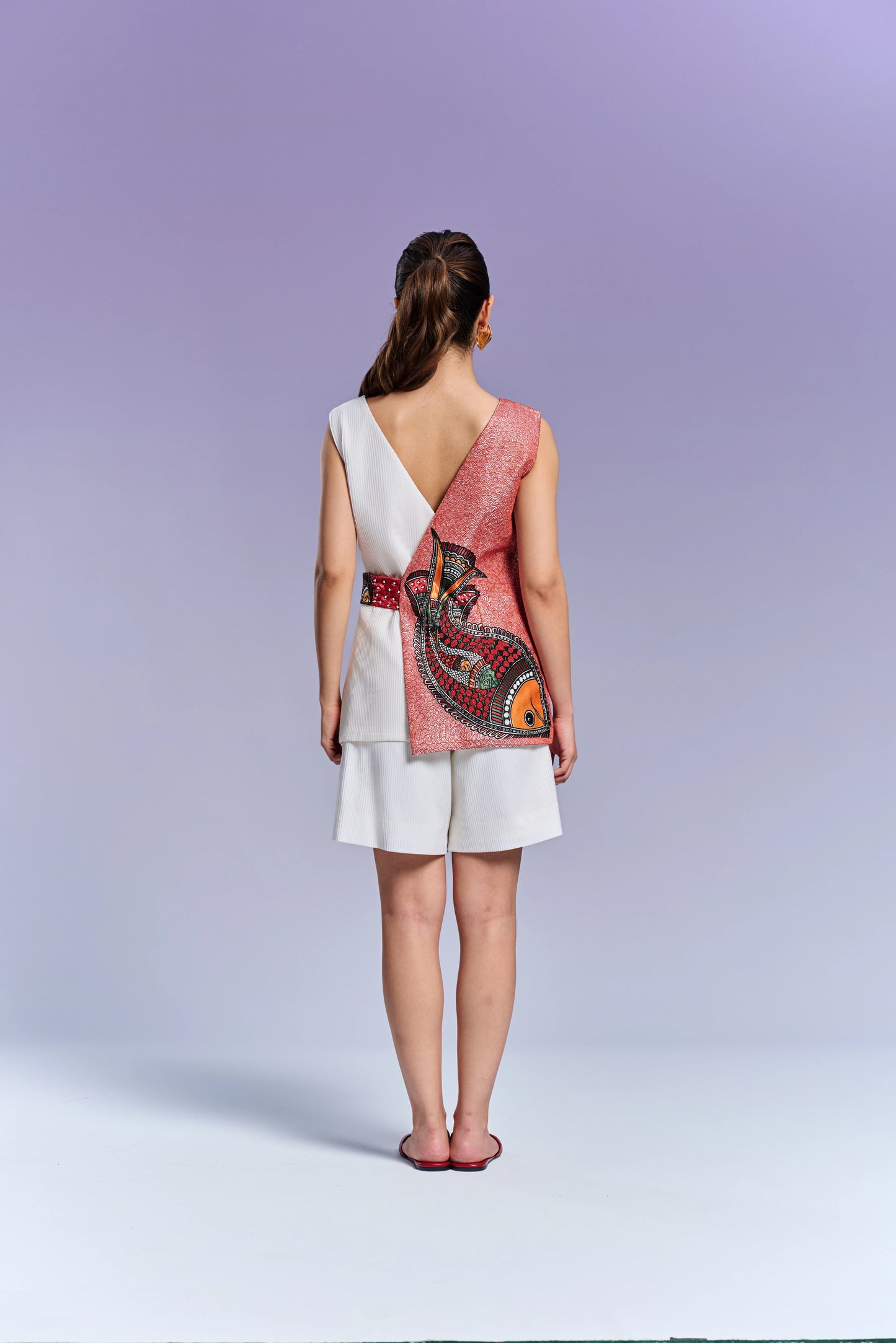 Top & Shorts - Chantilly White