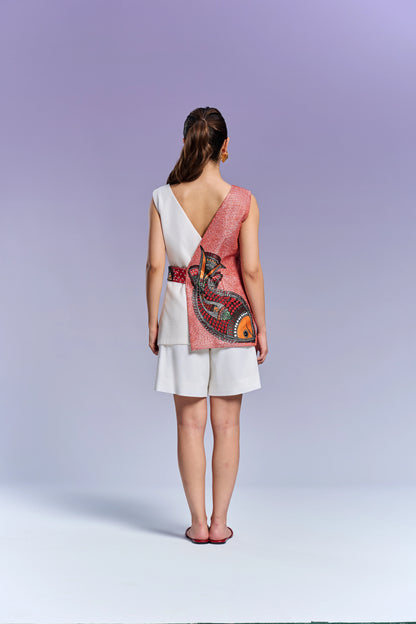 Top & Shorts - Chantilly White