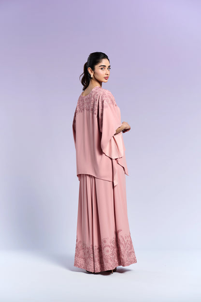 Top & Wide-Leg Pants - French Rose